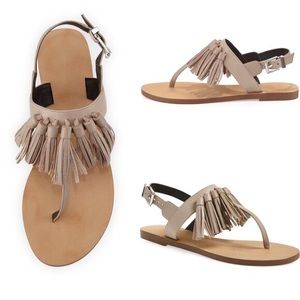 Rebecca Minkoff Leather Tassel Sandals